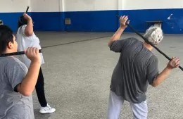 Escuela Municipal de Gimnasia para adultos mayores  en el Club Almafuerte