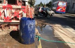 Pérdida de agua en la Avenida Montevideo y 12