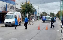 Montevideo y 20: moto chocó a un peatón