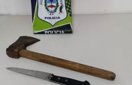 Tenso conflicto barrial y uso de arma blanca
