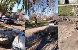 Reclamo en 96 entre 129 y 130: Calle instransitable, rajaduras en las viviendas y falta de luminaria