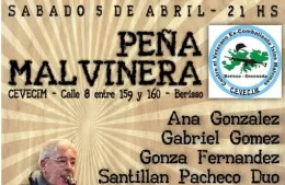 Peña Malvinera en el CEVECIM