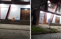 Preocupaci&oacute;n de vecinos por una persona que duerme frente a una iglesia en Berisso