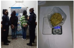 Fasolita, querido: las detuvieron en la madrugada con marihuana