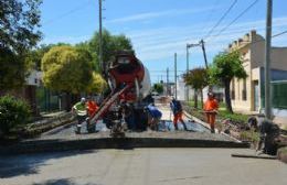 Avanza la obra de pavimentación sobre calle 169