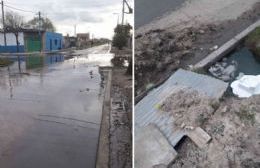 Desborde cloacal e inundación en 129 y 600