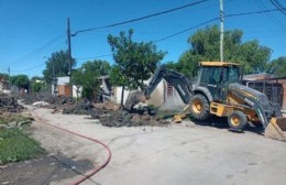 Maquinaria rompió caño de gas en 129 y 97