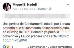 Candidato a presidente del PJ de Berisso se burla de la tragedia del submarino desaparecido