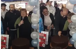 Cierre del Festival del Alfajor con corte  de uno tamaño familiar