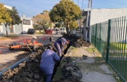 Avanzan los trabajos de empalme de cañerías en 15 y 155