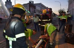 Se realizó un simulacro de incendio en el Instituto de Formación Técnica Superior Nº 202