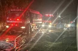 Alarma vecinal por incendio en aserradero de 34 y 165