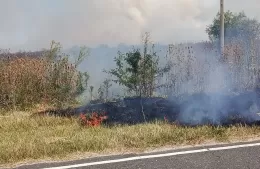 Alarma por incendio de pastizales en el Camino Real