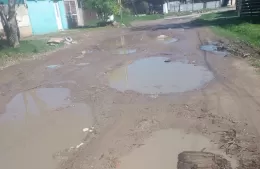 Calle intransitable en Barrio Obrero