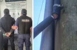 Intentó robar cableado eléctrico en pleno centro y fue detenido