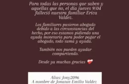 Dolor y pedido de ayuda: la familia de la oficial Erica Valdez solicita colaboración