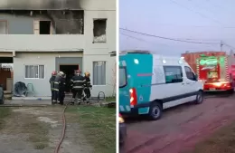 Rescataron a un hombre y dos personas fueron asistidas tras un incendio