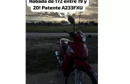 Alerta en 172 entre 19 y 20: robaron una moto