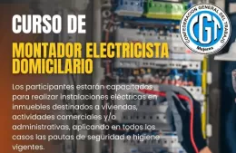 Capacitación gratuita: Curso de Montador Electricista Domiciliario