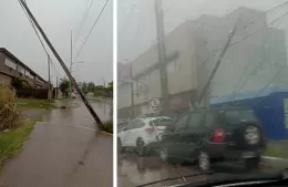 Poste a punto de caer en Montevideo entre 3 y 4