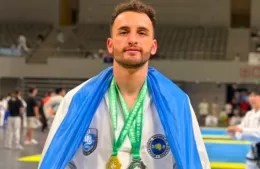 Lautaro Flamini llevó bien alto la bandera de Berisso