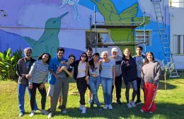 Se realizó el mural en el Hogar de Ancianos