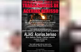 Trabajadores de Acerías Berisso lanzaron un fondo de lucha