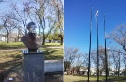 Poco feliz Día de la Bandera: malestar vecinal por el lamentable estado de la Plaza Belgrano