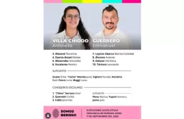 El Frente Somos oficializó su lista para el 7 de septiembre