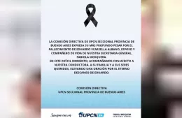 Pesar por el fallecimiento de Eduardo Scarsella Albano