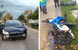 Motociclista herido por choque en 23 y 173